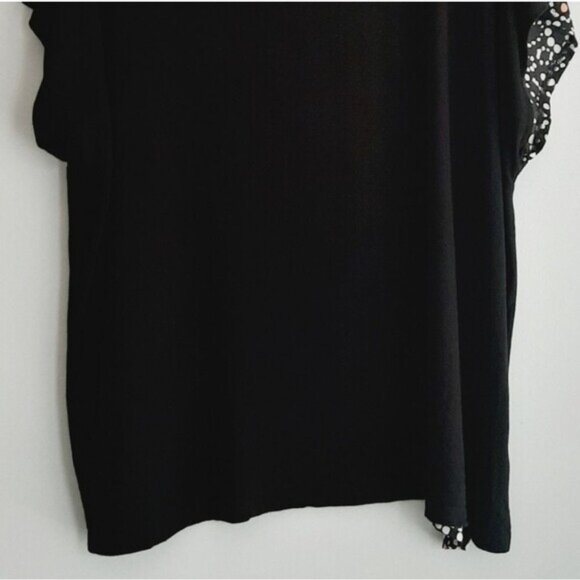 IN EVERY STORY Penningtons Floral Abstract Light Blouse Drop Shoulder Top Sz 2XL - Picture 10 of 11